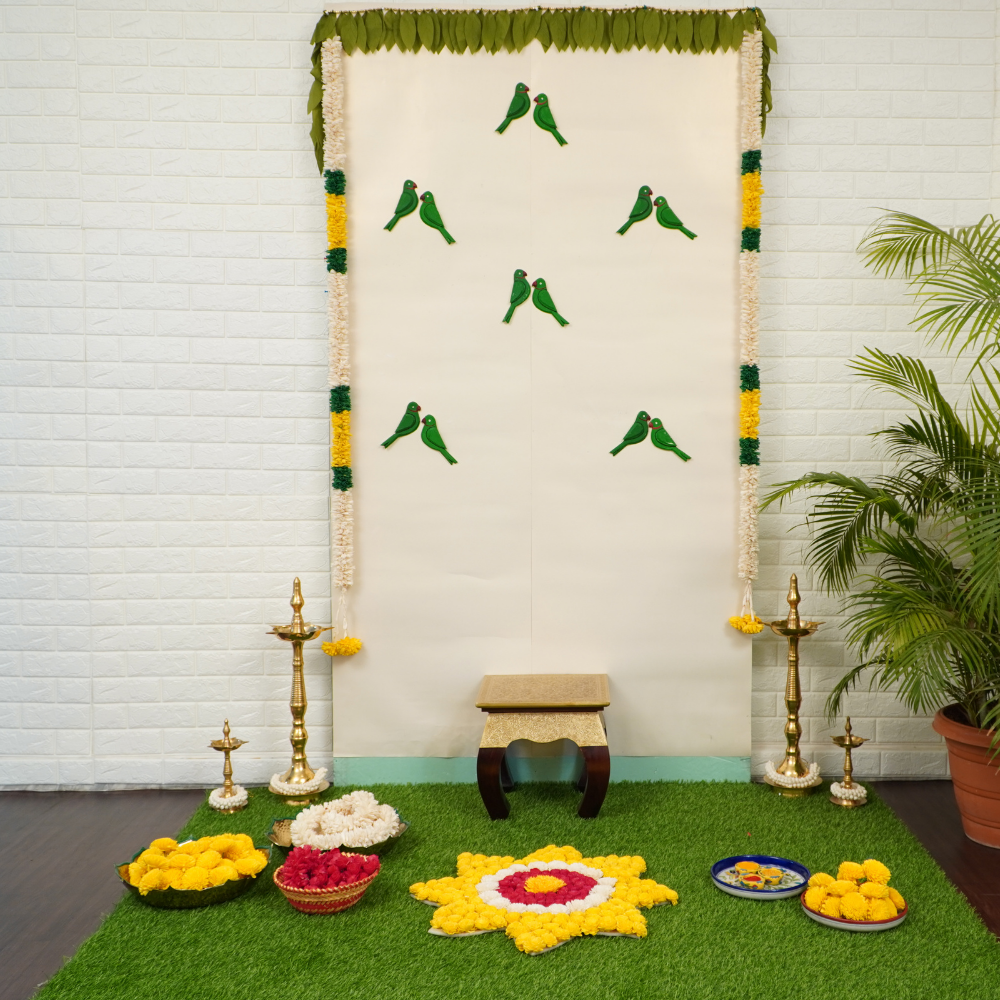 Background decoration sheets for festival and indian pooja rituals